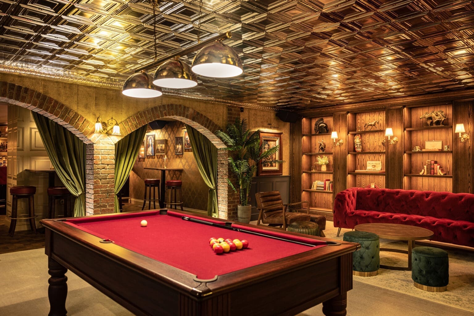 Luxury lounge and games room at Sallymount House