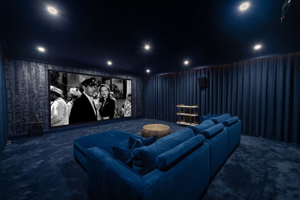 Private cinema room at Sallymount House