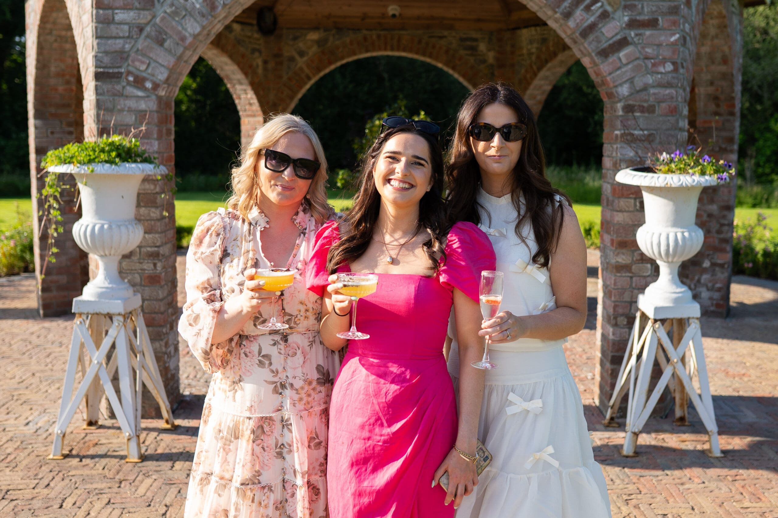 Guests enjoying cocktails in the Sallymount House garden